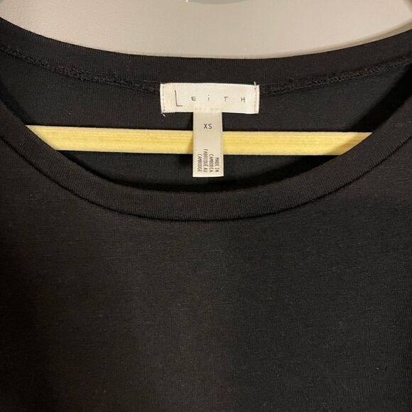 Nordstrom Leith Black Long Sleeve Side Skirt Ruching Mini Dress | SZ XS - Picture 10 of 10